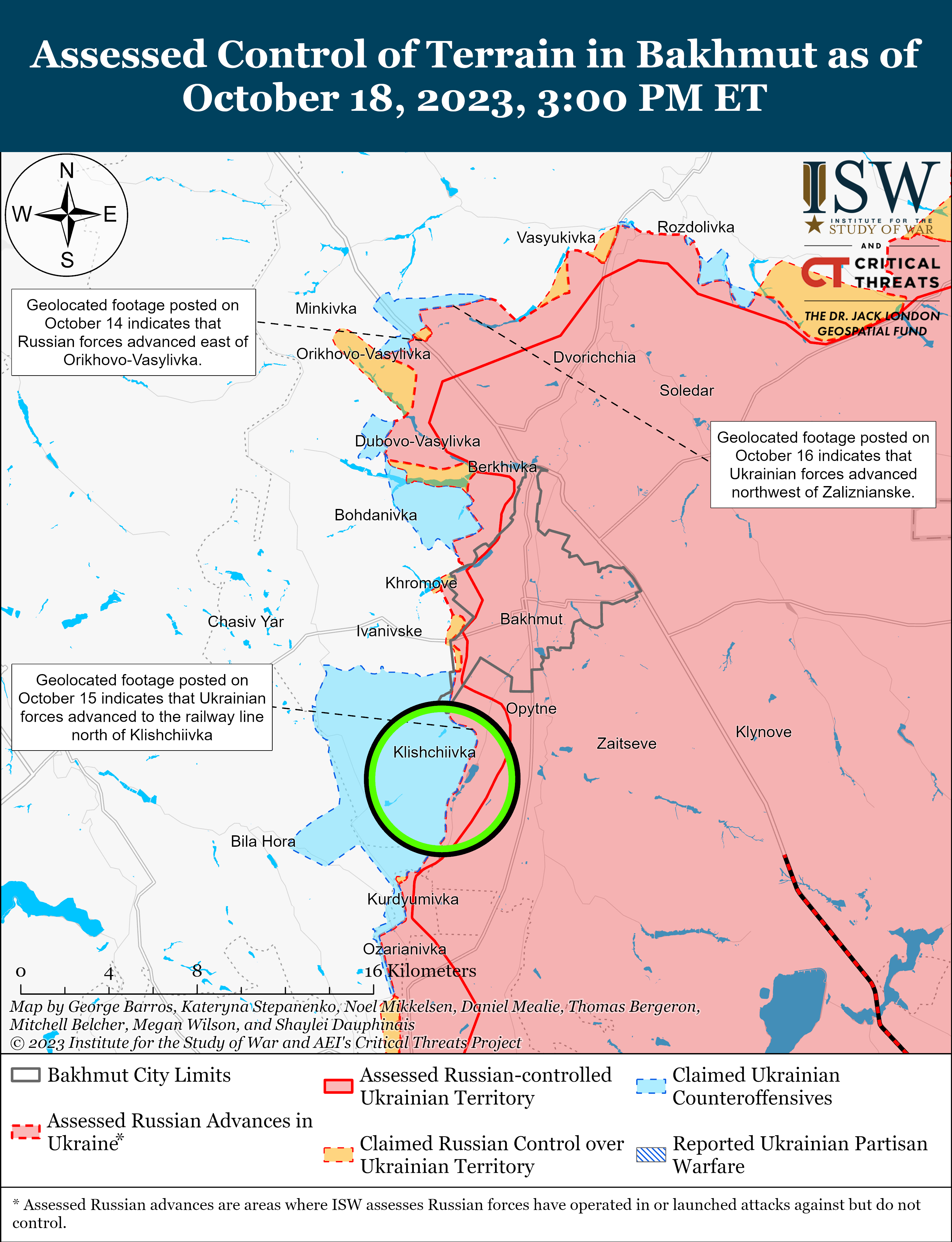 ЗСУ просунулися поблизу Бахмута і в районі Роботиного: карти боїв ISW